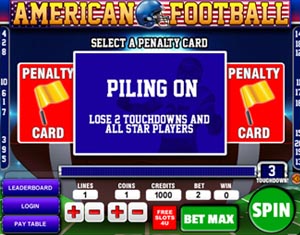 American Football penalty Bonus Game