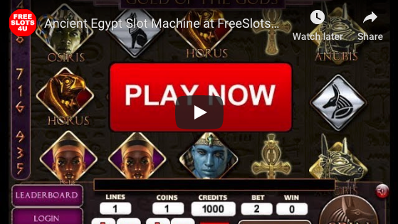 Ancient Egypt Slot Machine by FreeSlots4U.com on Youtue.