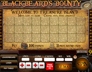 Blackbeard's Bounty Treasure Island Bonus Game