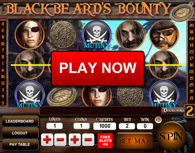 Blackbeard Slot - 5 Reel, 20 Paylines Slot Screenshot