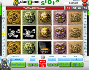 Domgame slot Treasure Bonus Game