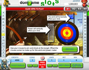 Domgame slot game Archery Bonus Game