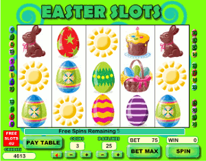Easter Slots Free Spins Bonus Game Screenshot