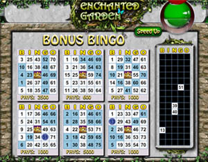 enchanted garden bingo Bonus Game