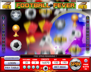 Football Fever Slot Free Spins Screenshot
