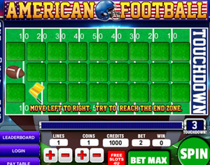 American football Grid Iron Bonus Game