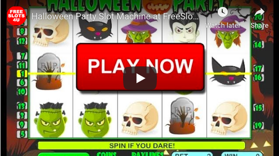 Halloween Party Slot Machine by FreeSlots4U.com on Youtube.
