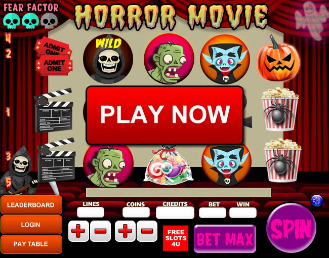 Horror Movie Slots  5 Payline game Screenshot