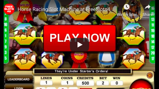 Horse Racing Slot Machine by FreeSlots4U.com on Youtube.