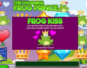 The Frog Prince kiss bonus game