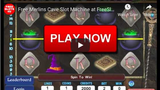 Merlins Cave Slot Machine by FreeSlots4U.com on Youtube.