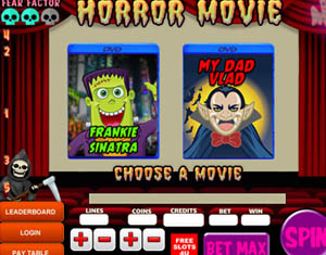 Horror Movie slot bonus Game