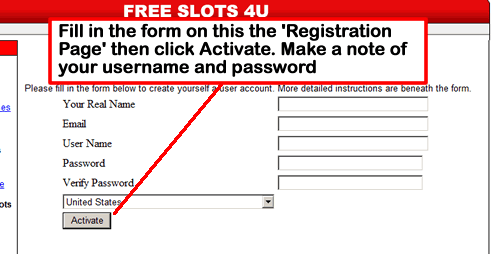Free Slots 4U Registration