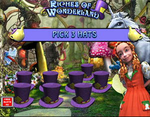 Riches of wonderland slot Pick Item Bonus Game