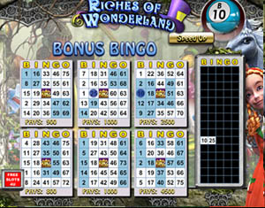 Riches of wonderland slot bingo Bonus Game