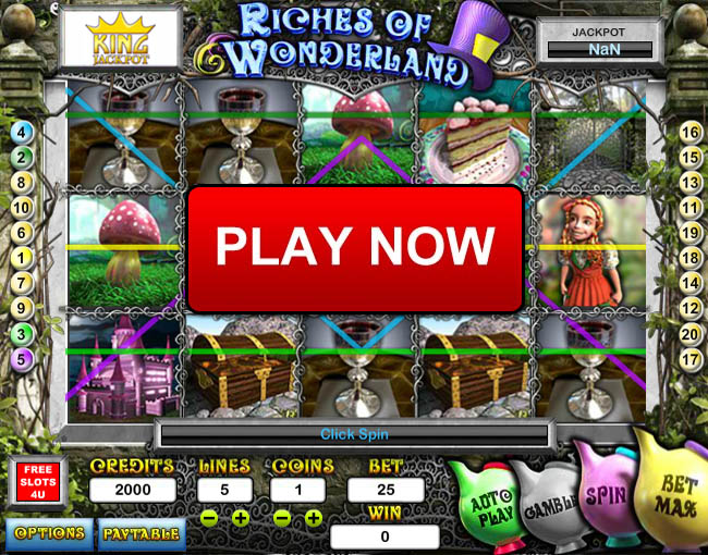 Riches of Wonderland Slot Screenshot