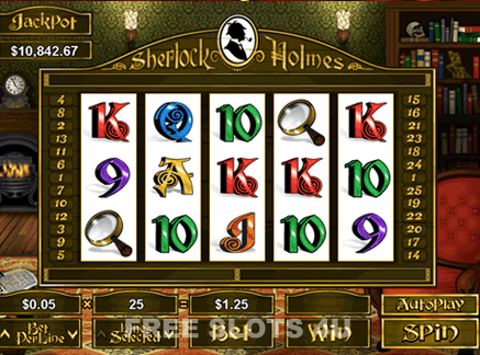 Sherlock Holmes Slots Machine At Uptown Aces  Casino