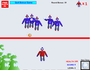 Snowball Fight Bonus Game Screenshot