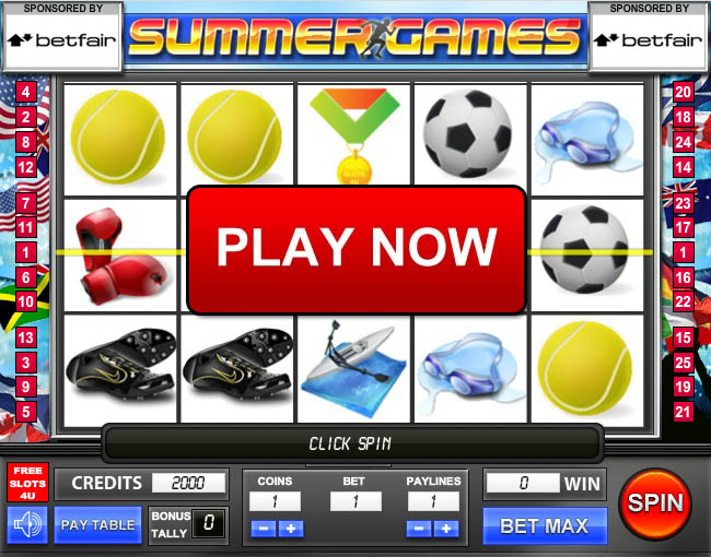 Summer Games Slot Screenshot