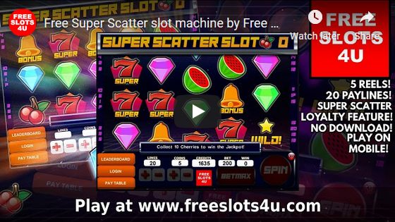Super Scatter Slot Machine by FreeSlots4U.com on Youtube.