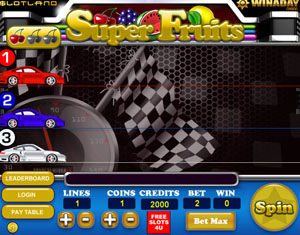 Super Fruits Race Race Bonus Game Screenshot