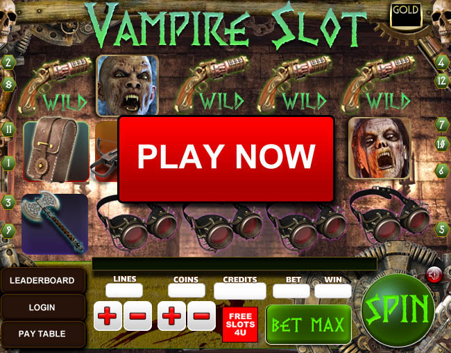 Vampire Slots - 5 Reel, 12 Paylines Slot Screenshot