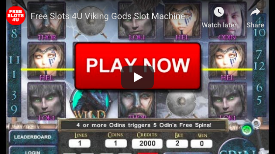 Viking Gods Slot Machine by FreeSlots4U.com on Youtube.